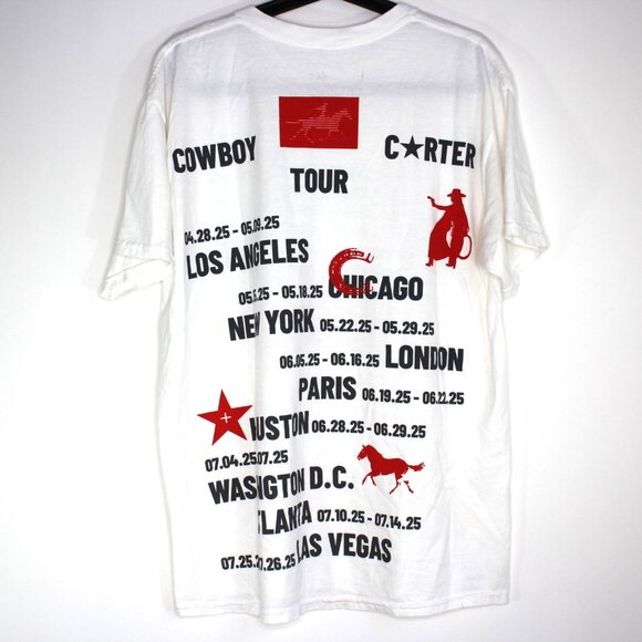 Cowboy Carter Mens Large Beyonce World Tour Concert T-Shirt NEW A1677 - Picture 1 of 6
